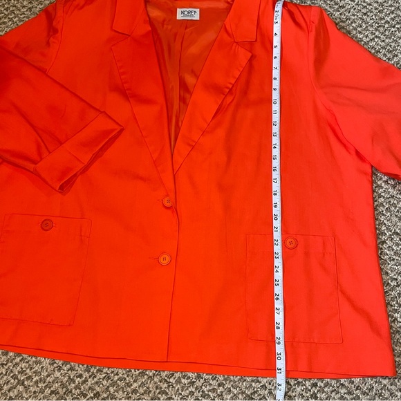 Vintage Koret Two Button Long Sleeve Blazer - Orange - Picture 11 of 15